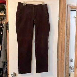 Banana Republic Eggplant Corduroys Front r8 , back 12 Inseam 29 waste 16 flat